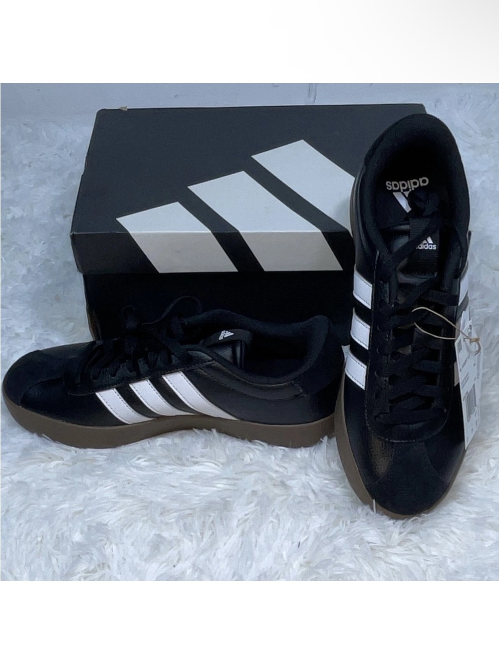 Adidas VL court 3.0 black and white for women’s Size 8.5 Brand New - Picture 5 of 11